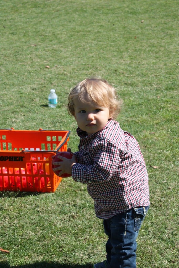 Eli Standing with Ball