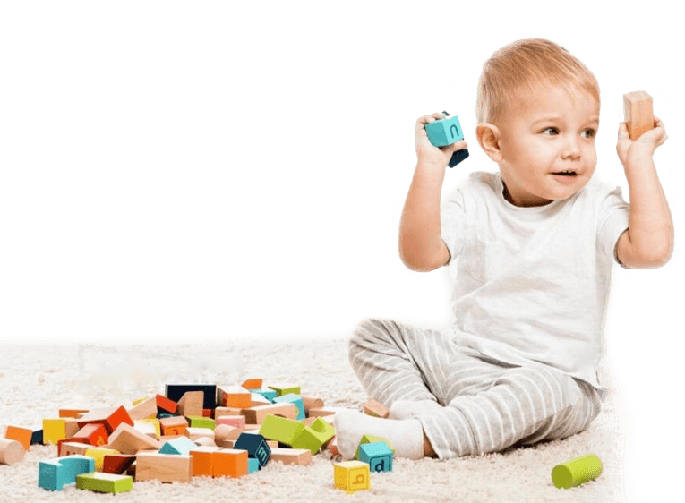 Baby Playing with Blocks