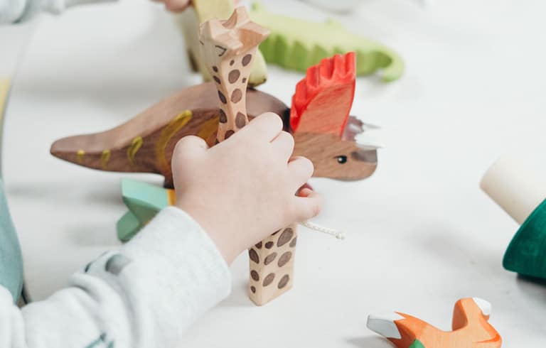 Child Playing with Blocks