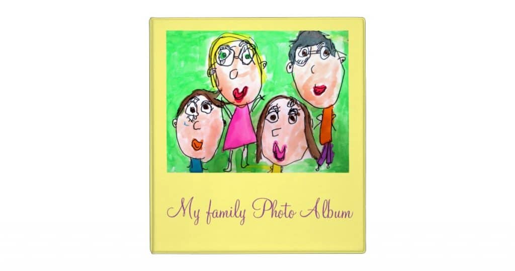 Photo album drawn by a child