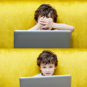 child on a computer 