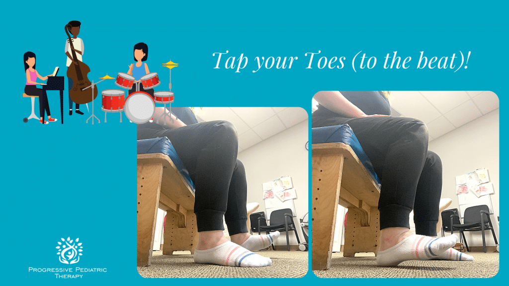 Adult tapping toes